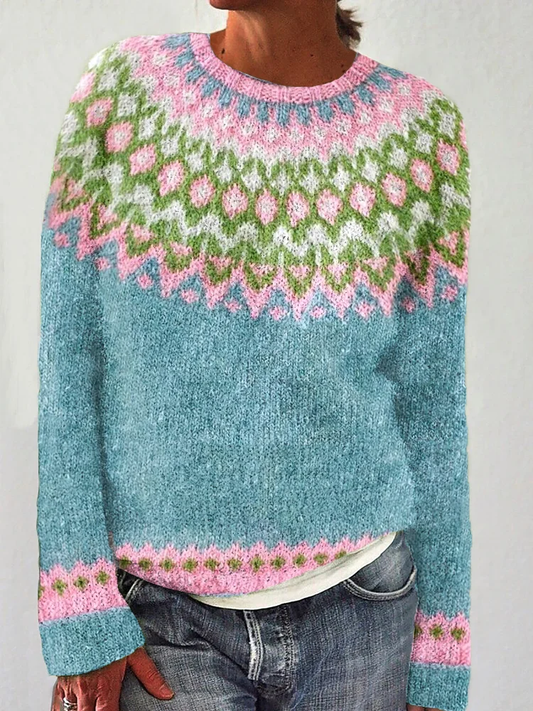 Sweater with Traditional Icelandic Ornament